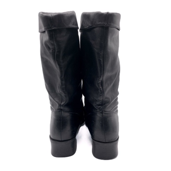 Rare Partners Black Leather vintage boots size 8.5 Tara - Picture 5 of 16